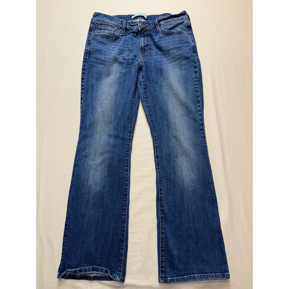 Levis 545 Low Boot Cut Jeans Womens 12M Medium Wash Blue Denim Stretch‎ 545-0004